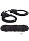Metal Cuffs, Keys, Love Rope Black by NassToys
