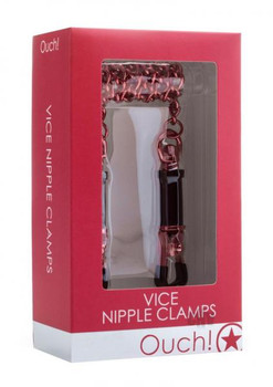 Ouch Vice Nipple Clamps Red Sex Toys