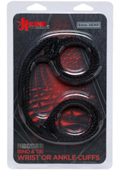 Kink Hogtied Hemp Cuffs Black Adult Sex Toys