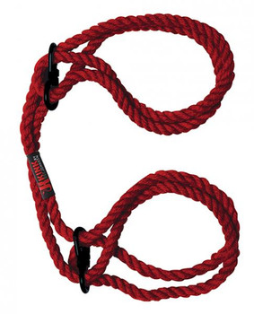 Kink Hogtied Bind & Tie Hemp Wrist Or Ankle Cuffs Red Adult Toy