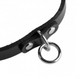 Leather Choker Collar With O Ring S/M Black by XR Brands - view 4
