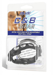 Cb Gear Metal Cock Ring W/ball Strap Sex Toys