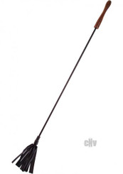 Rouge Leather Riding Crop Wood Handle Black Adult Sex Toy