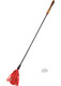 Rouge Leather Riding Crop Wood Handle Red Adult Sex Toys