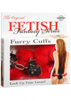 Fetish Fantasy Furry Cuffs Red Adult Toys