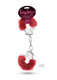 Temptasia Plush Fur Cuffs Burgundy Red by Blush Novelties - view 2