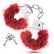 Temptasia Plush Fur Cuffs Burgundy Red by Blush Novelties - view 3