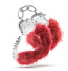 Temptasia Plush Fur Cuffs Burgundy Red by Blush Novelties - view 4