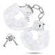 Blush Novelties Temptasia Plush Fur Cuffs White Handcuffs - Product SKU CNVEF-EBL-55514