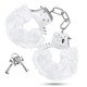 Temptasia Plush Fur Cuffs White Handcuffs by Blush Novelties - view 3