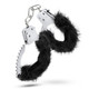 Blush Novelties Temptasia Plush Fur Cuffs Black Handcuffs - Product SKU CNVEF-EBL-55515