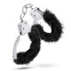 Temptasia Plush Fur Cuffs Black Handcuffs by Blush Novelties - view 3