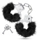 Temptasia Plush Fur Cuffs Black Handcuffs by Blush Novelties - view 4