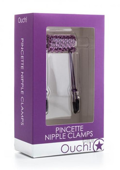 Ouch Pincette Nipple Clamps Purple Adult Sex Toy