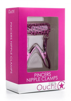 Ouch Pincers Nipple Clamps Pink Adult Toy