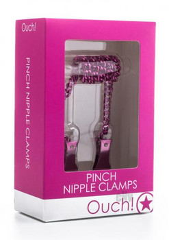 Ouch Pinch Nipple Clamps Pink Adult Toys