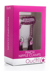 Ouch Pinch Nipple Clamps Pink by Shots America LLC