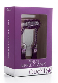 Ouch Pinch Nipple Clamps Purple Best Sex Toy