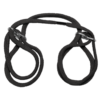 Japanese Style Bondage Cotton Wrist or Ankle Cuffs Black Sex Toy