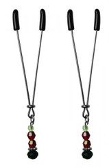 Ruby Black Nipple Clamps by Sportsheets