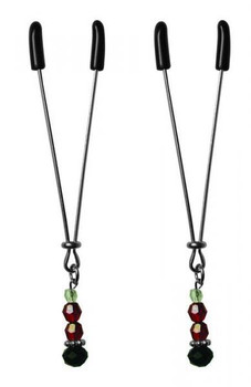 Ruby Black Nipple Clamps by Sportsheets