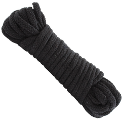 Japanese Style Bondage Rope Cotton 32 Feet Black Adult Toy