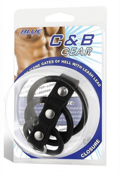 Cb Gear 3 Ring Gates Of Hell W/leash Sex Toys