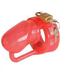 Malesation Silicone Penis Cage Small Red/Clear by S&T Rubber GMBH