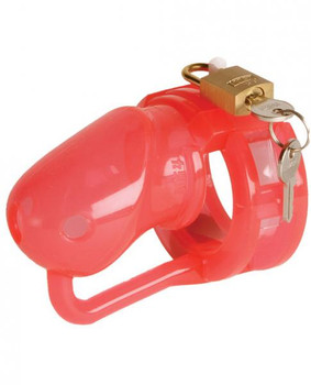 Malesation Silicone Penis Cage Small Red/Clear by S&T Rubber GMBH