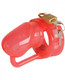 Malesation Silicone Penis Cage Small Red/Clear by S&T Rubber GMBH