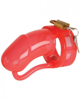Malesation Silicone Penis Cage Large Red/Clear Sex Toy