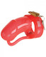 Malesation Silicone Penis Cage Large Red/Clear by S&T Rubber GMBH