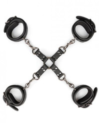 Easy Toys Fetish Hogtie, Ankle & Wrist Cuffs Black Adult Toys