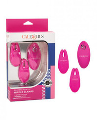 Silicone Nipple Clamps W/remote - Pink by California Exotic Novelties