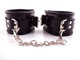 Rouge Padded Leather Wrist Cuffs Black by Rouge Garments - Product SKU CNVELD -RGC1006 -BLK