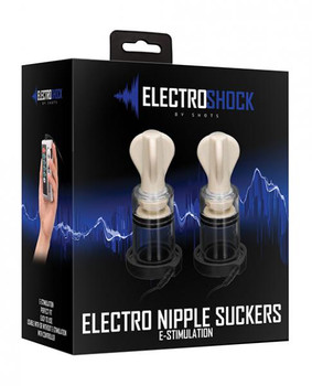 Shots Electroshock Nipple Suckers - Clear Adult Toy