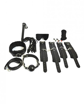 Everything Bondage 12 Piece Kit - Black by S & g entertainment / plesur