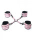 Spartacus Faux Leather Wrist, Ankle Restraints & Hog Tie Pink