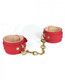 Spartacus Pu Ankle Cuffs W/plush Lining - Red Adult Sex Toy