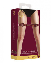 Shots Ouch Halo Thigh Cuffs - Burgundy Sex Toy