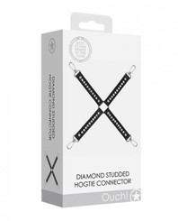 Shots Ouch Diamond Studded Hogtie - Black by Shots America LLC