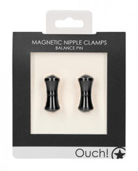 Shots Ouch Balance Pin Magnetic Nipple Clamps - Black Best Adult Toys