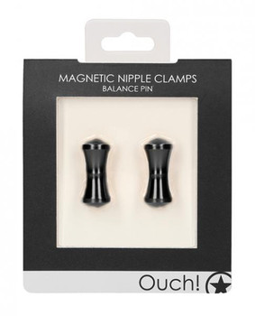 Shots Ouch Balance Pin Magnetic Nipple Clamps - Black Best Adult Toys