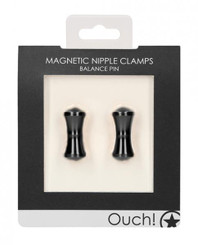 Shots Ouch Balance Pin Magnetic Nipple Clamps - Black by Shots America LLC