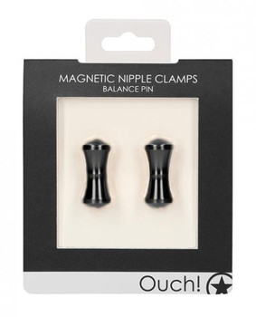 Shots Ouch Balance Pin Magnetic Nipple Clamps - Black by Shots America LLC