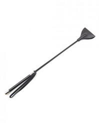 Plesur 21 inches Wide Tip Leather Crop - Black by S & g entertainment / plesur