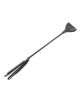 Plesur 21 inches Wide Tip Leather Crop - Black by S & g entertainment / plesur