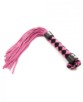 Plesur 15 inches Leather Flogger Pink Adult Sex Toy