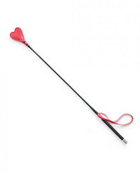 Plesur 26 inches Heart Pvc Crop - Black/red Adult Sex Toys