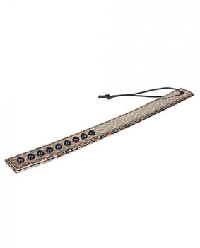 Spartacus Faux Leather Paddle - Gold Sex Toy